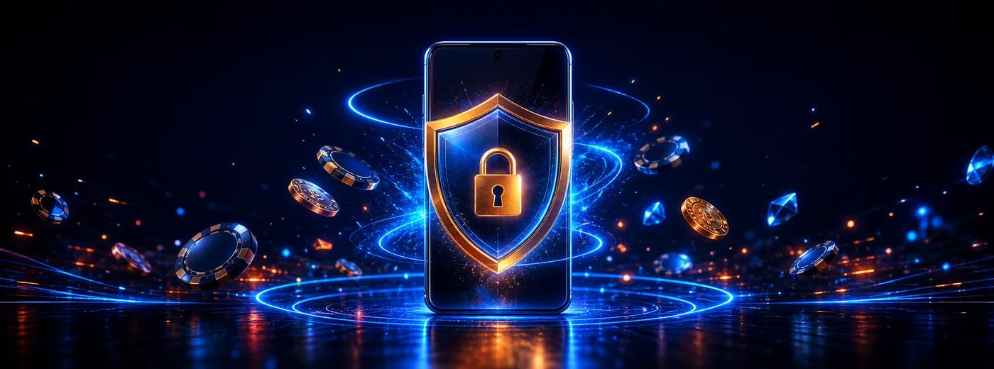 Smartphone protégé avec cadenas et bouclier